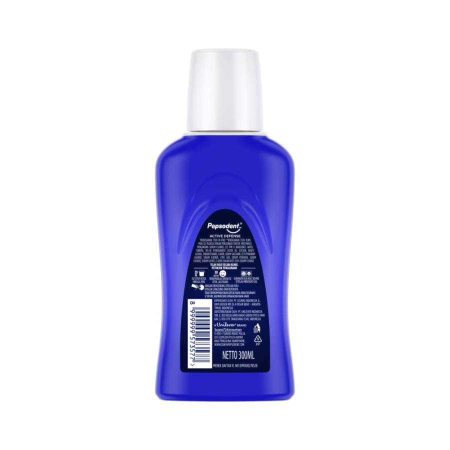 Pepsodent Mouthwash Anti Bacterial Active Defense 300ml