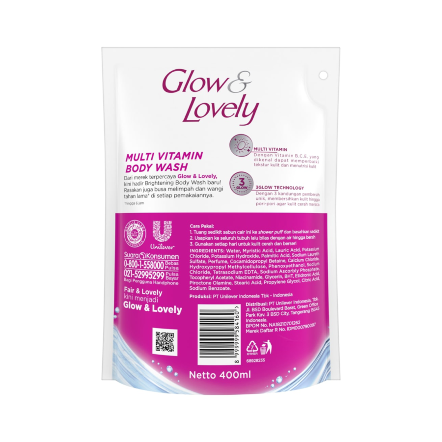Glow & Lovely Multi Vitamin + Niacinamide Body Wash 400ml