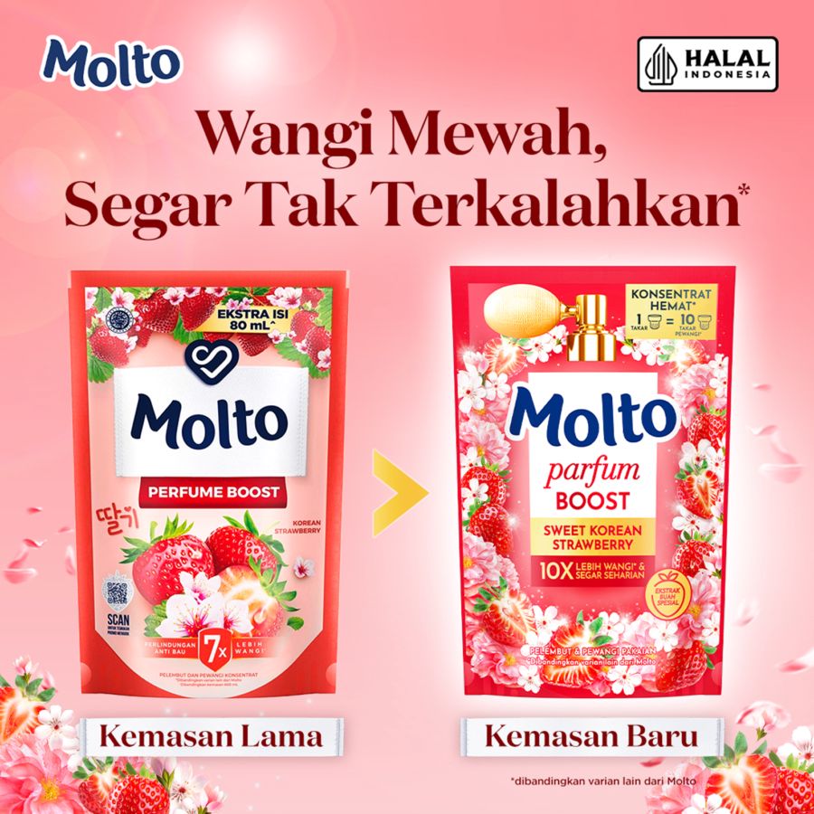 Molto Parfum Boost Sweet Korean Strawberry Pelembut Pakaian 650ml