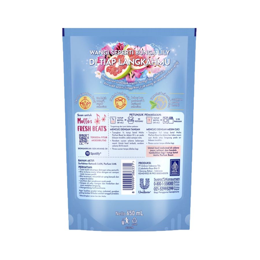 Molto Parfum Boost Casablanva Lily Pewangi & Pelembut Pakaian 650ml