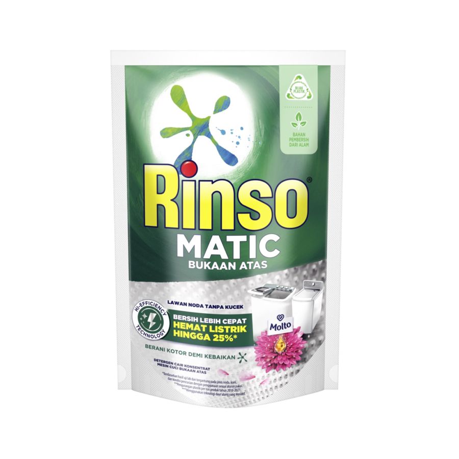 Rinso Matic Detergen Cair Mesin Cuci Bukaan Atas 700ml