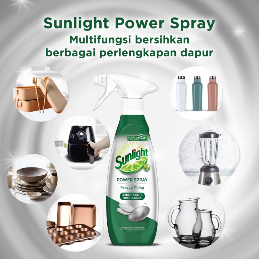 Sunlight Power Spray Jeruk Nipis Cairan Pencuci Piring 300ml