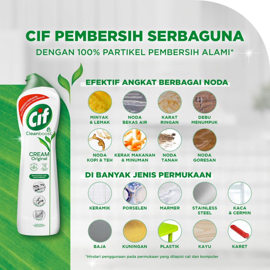 CIF Cream Original Cairan Pembersih Serbaguna Botol 660gram