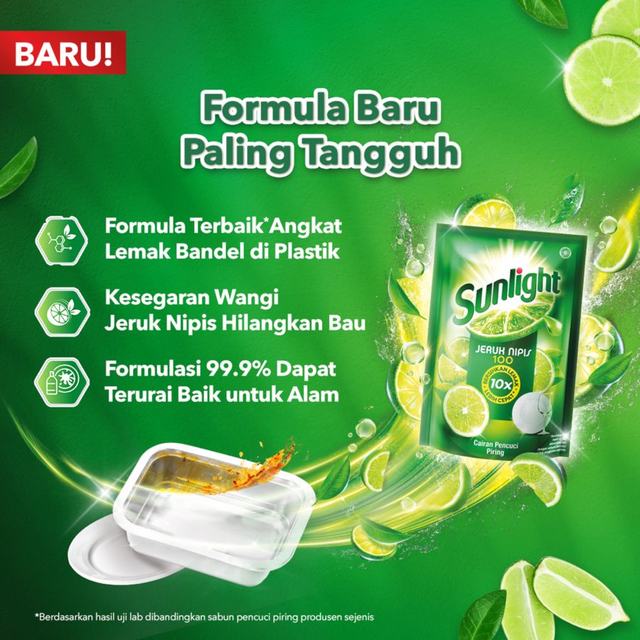 Sunlight Jeruk Nipis Cairan Pencuci Piring Refill 1500gram