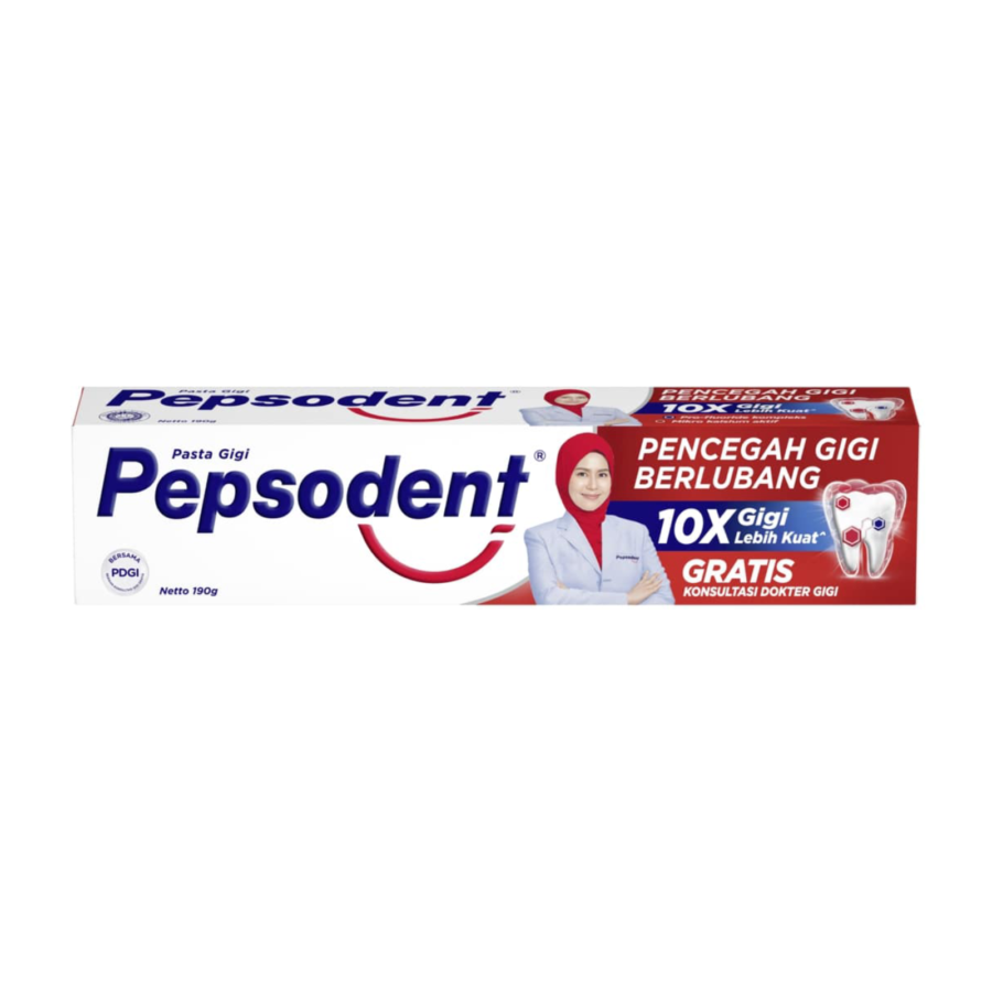 Pepsodent Pencegah Gigi Berlubang Pasta Gigi 190gram