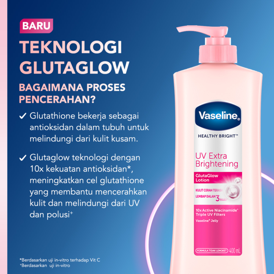 Vaseline Lotion Healthy Bright Uv Extra Brigthening/Body Lotion 200ml