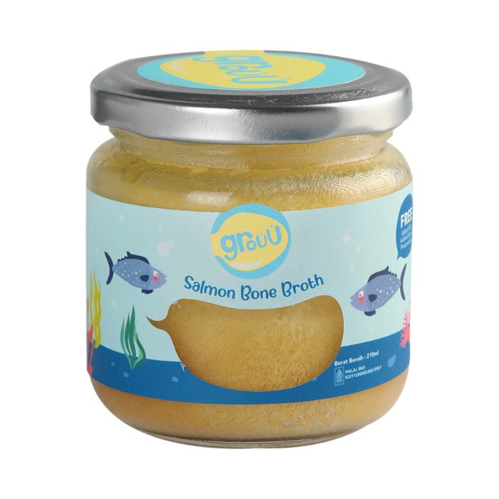 Grouu Salmon Bone Broth/Kaldu Tulang BB Booster MPASI Bayi Anak