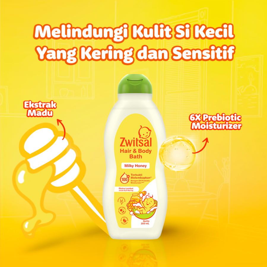 Zwitsal Baby Bath Rich Honey Sabun Mandi Anak 200ml