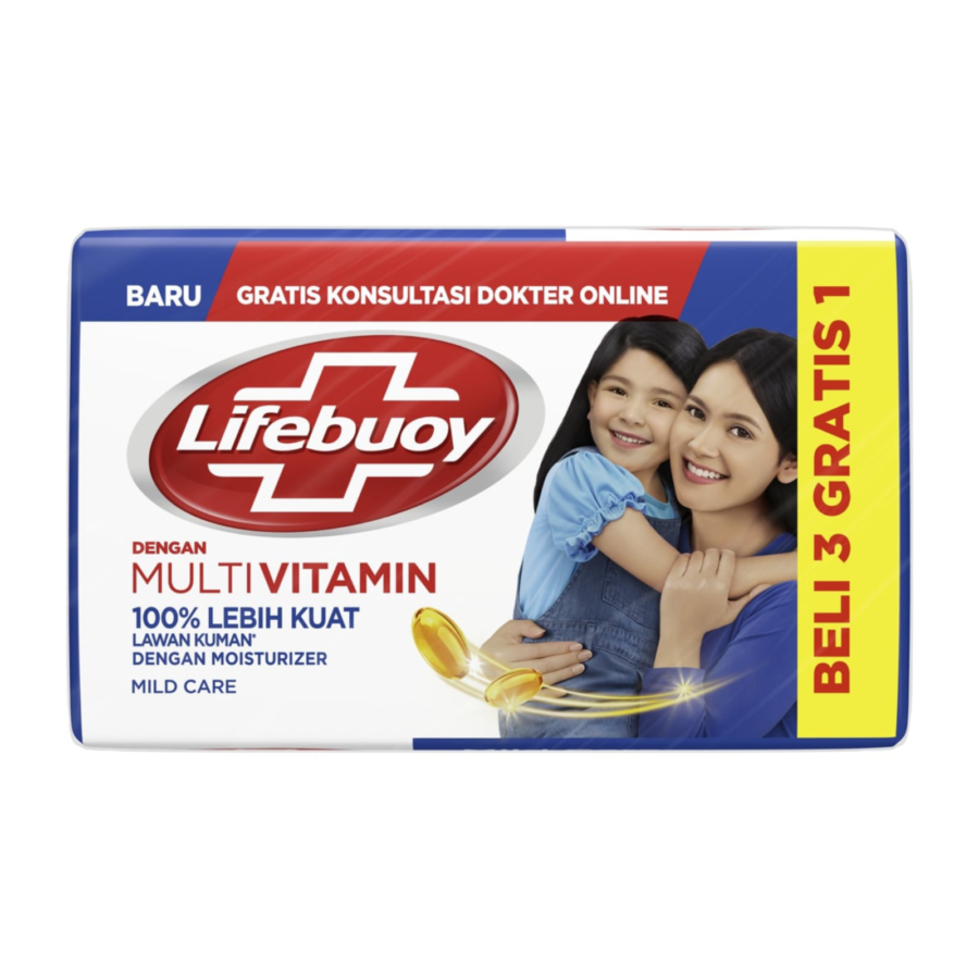 Lifebuoy Mild Care Antibacterial Barsoap 4pcs 110gram