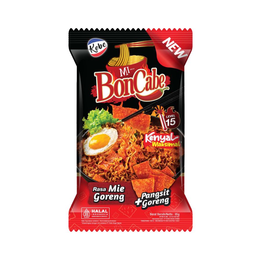Boncabe Mie Instant Rasa Mie Goreng Pouch/Mie Instan 105gram 105gram