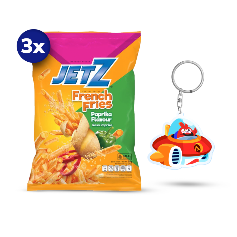 [Bundle] 3 Jetz Hollow Paprika 35gr 35 gram + 1 Keychain Beebo Space