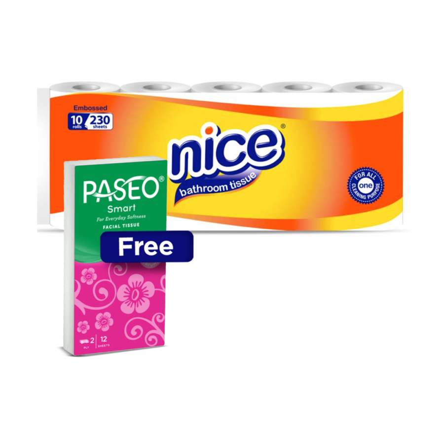 Buy Nice Tissue Toilet 10 Roll Free Paseo Hanky 12 Sheets