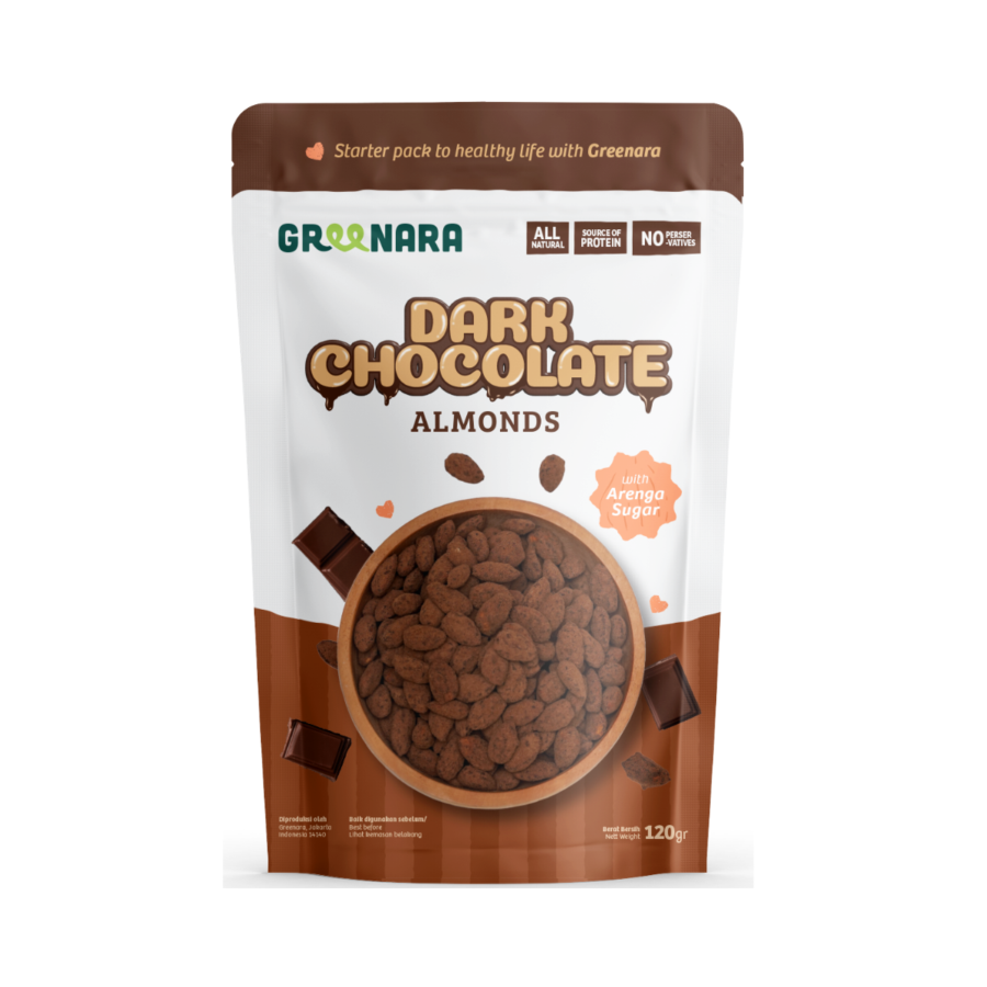 Greenara Dark Chocolate Almond 120gram