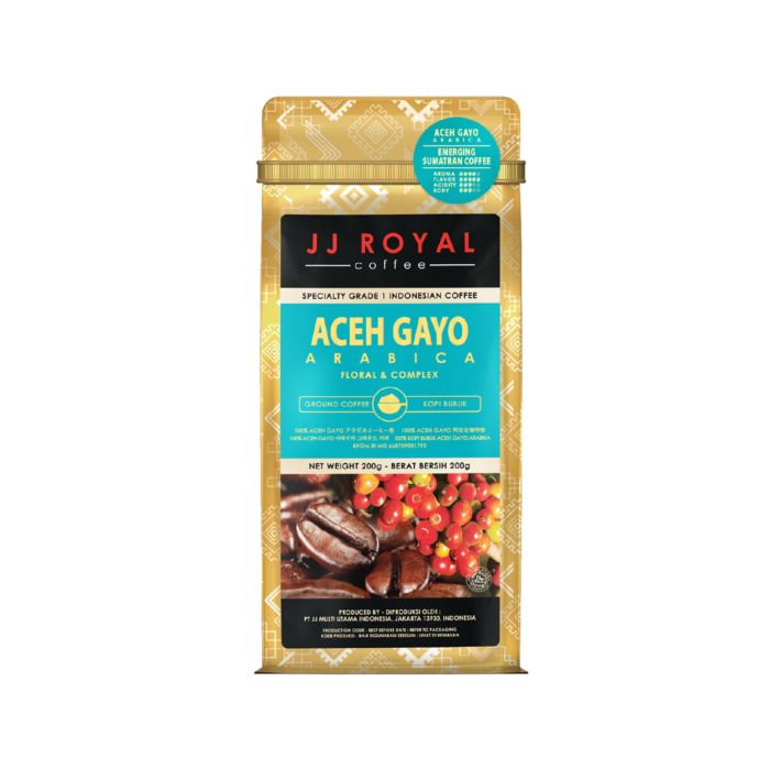 JJ Royal Aceh Arabica Ground Coffee Bag