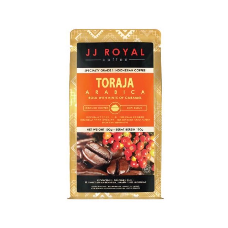 JJ Royal Arabica Toraja Coffee Ground Bag 100gram