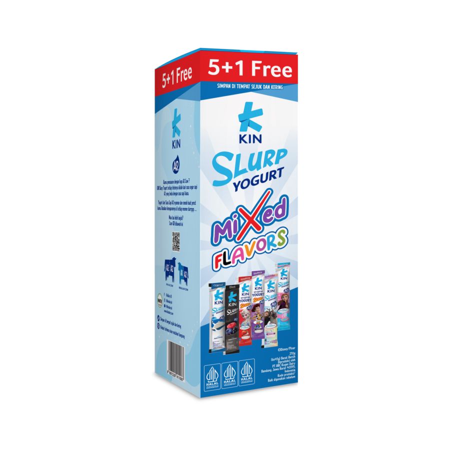 Kin Yogurt Slurp Mix Flavors Bundling 5+1 6x45gr 1box