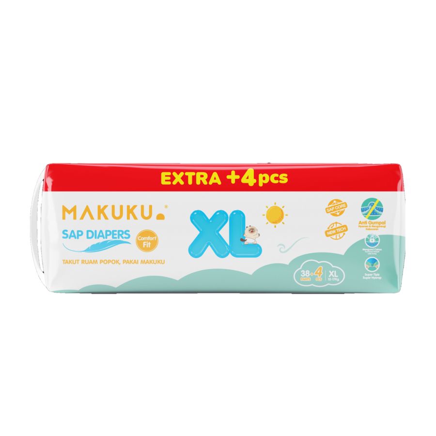 Makuku SAP Comfort Fit Pants Diapers XL38+4