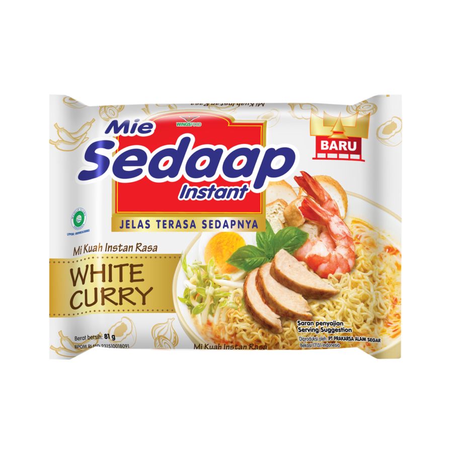 Mie Sedaap White Curry Plastik/Mie Instan 81gram