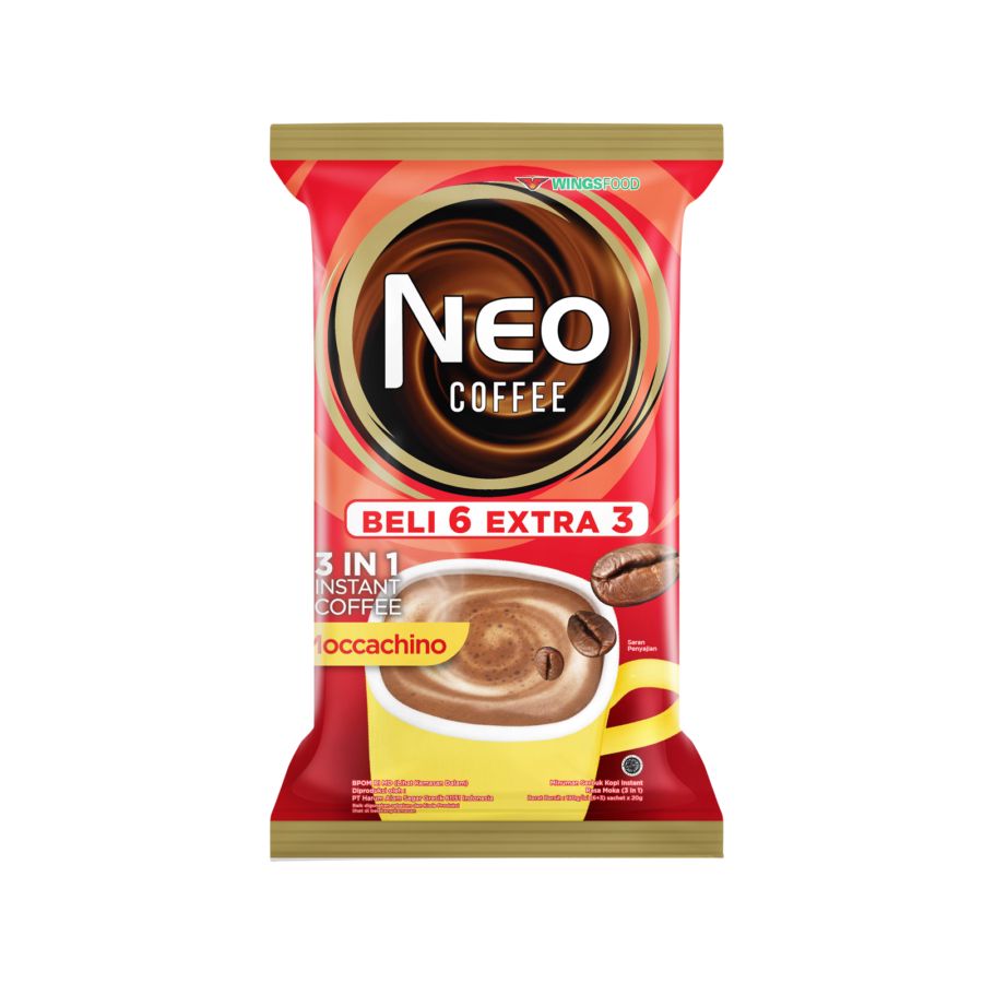 Neo Coffee Moccachino Instant Sachet 6+3 x 20gr 180gram