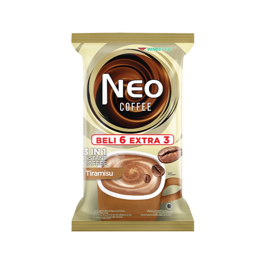 Neo Coffee Tiramisu 3in1 Instant Bag 20gr x 9 sachet/Kopi Bubuk 180gram