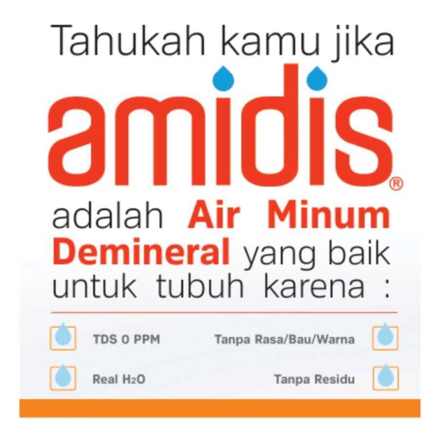 Amidis Distilled Demineral Water Botol 600ml