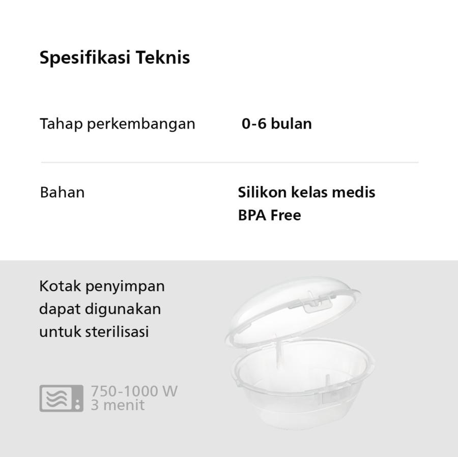 Philips Avent Curved Soothie Boy 0-6M Empeng Dot Bayi 1pcs