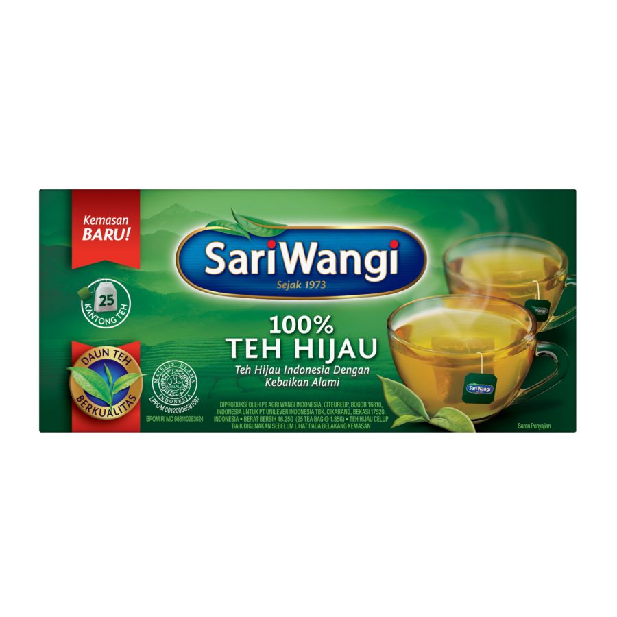 Sariwangi Teh Hijau Celup isi 25 Bags x 1.85 gr