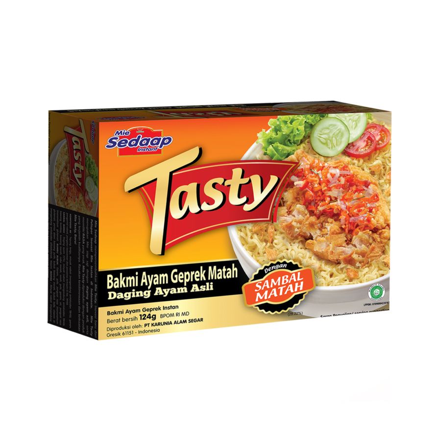 Mie Sedaap Tasty Bakmi Ayam Geprek Sambal Matah Mie Instan 124gram