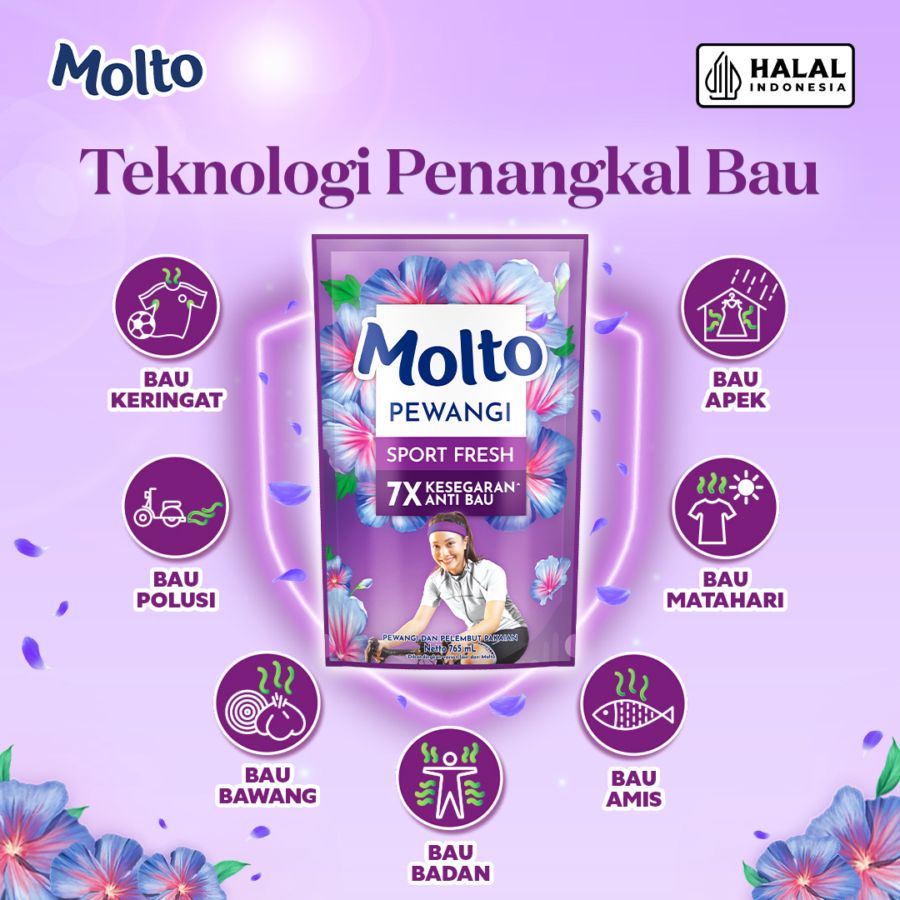 Molto Sport Fresh Pewangi & Pelembut Pakaian 1700ml