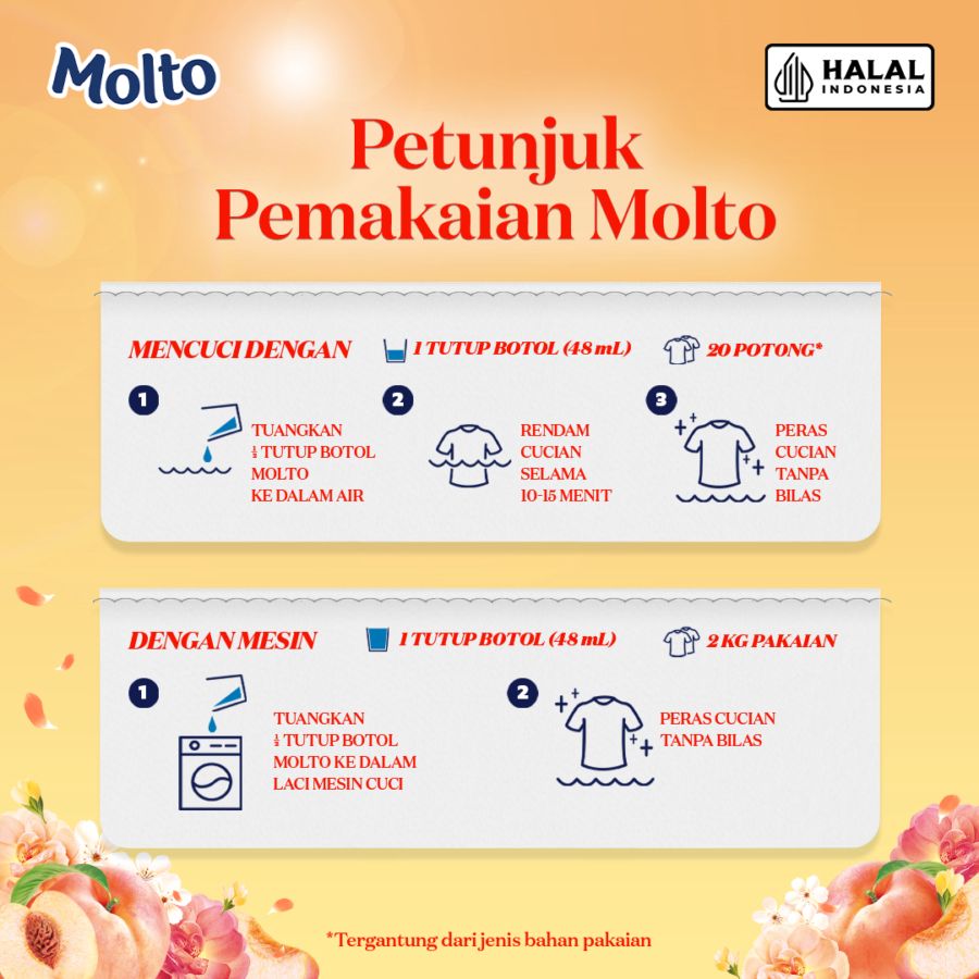 Molto Parfum Boost Japanese Peach Pelembut & Pewangi Pakaian 650ml