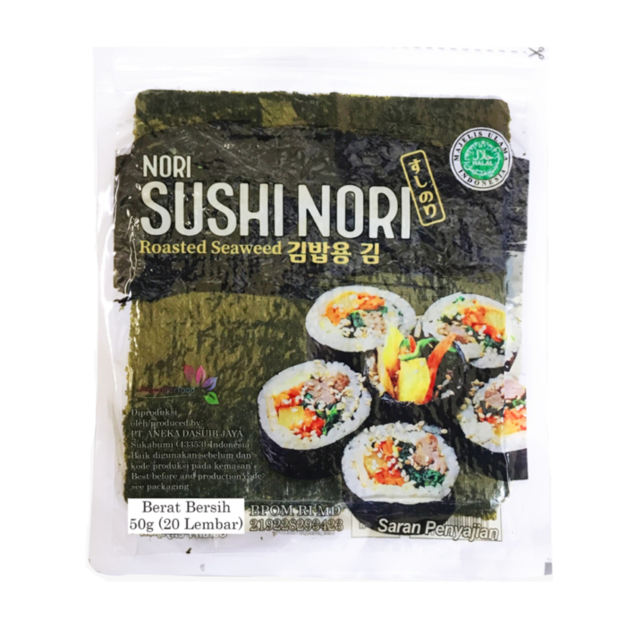 Sushi Nori Seaweed Rumput Laut Panggang 20lembar x 50gr