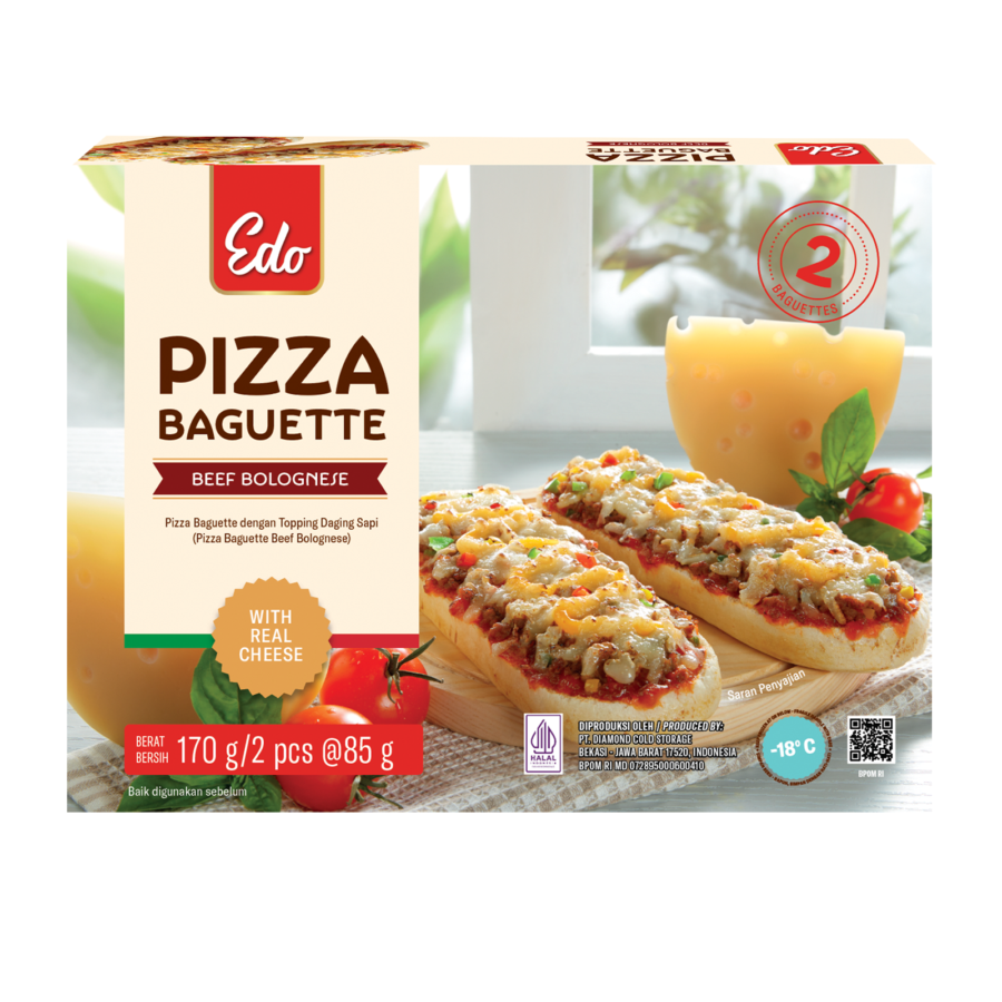 Edo Pizza Baguette Beef Bolognese 85gram