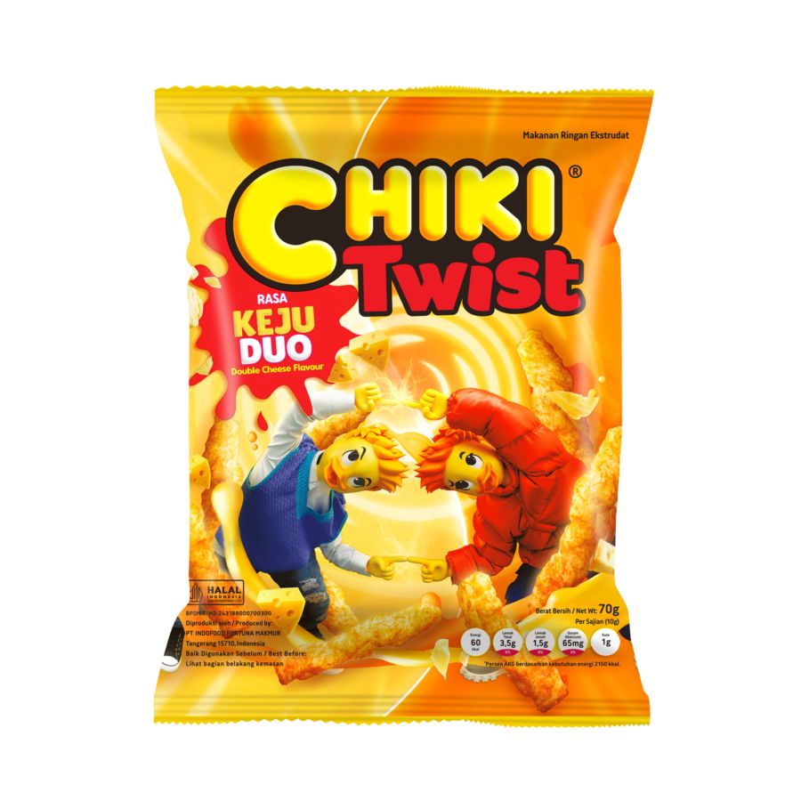 Chiki Twist Keju Duo Double Cheese 70gram