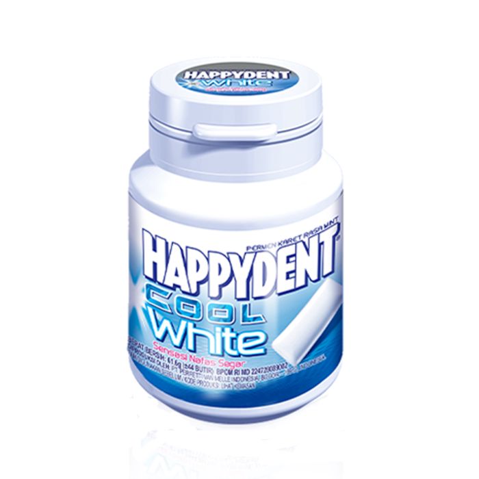 Happydent White Permen Karet Botol 50 pcs