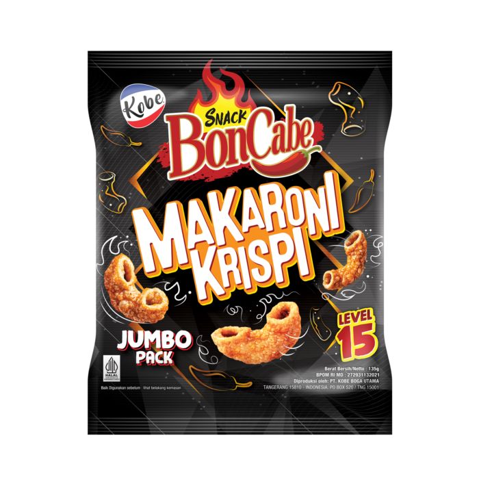 Boncabe Makaroni Krispy Level 15 135gram 135gram