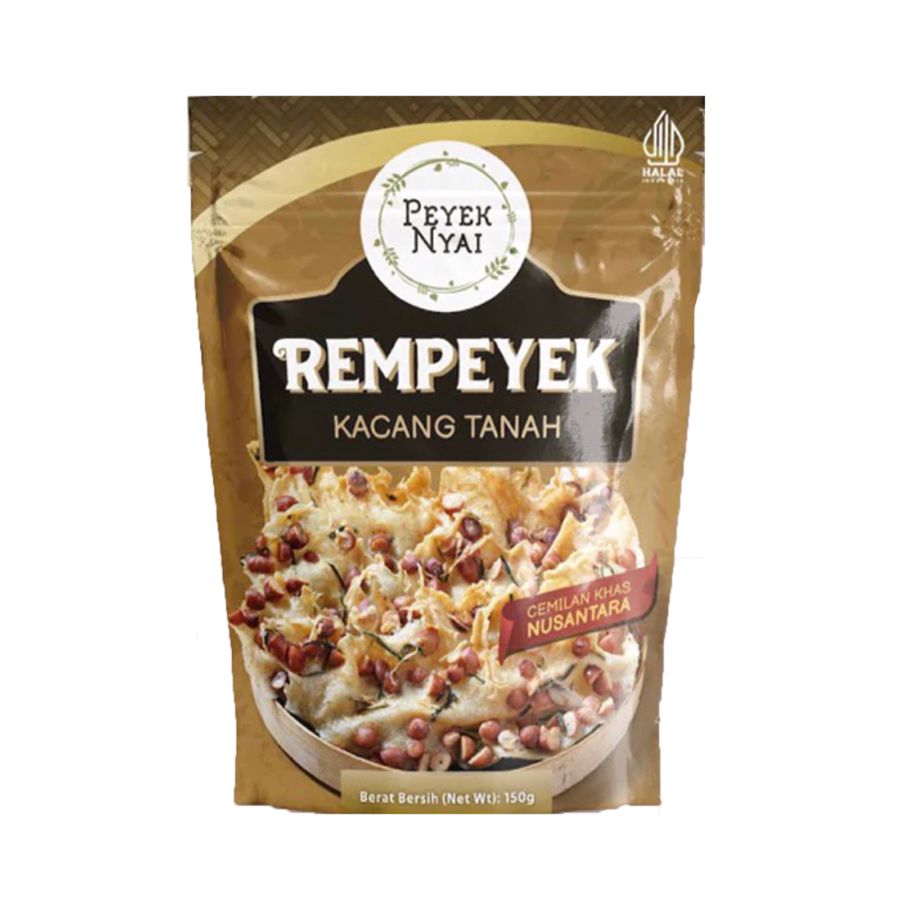 Rempeyek Peyek Nyai Kacang Tanah Pouch 120gram