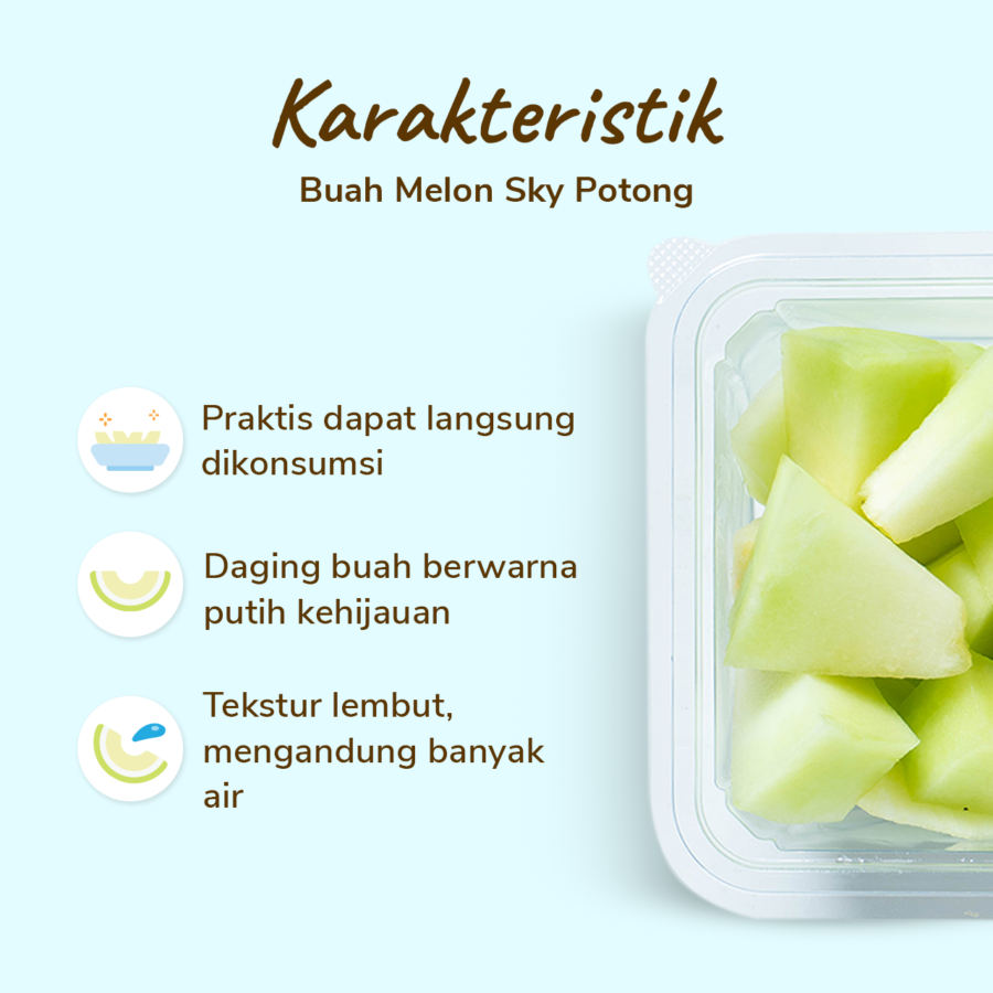 Buah Melon Sky Potong Astro Farm 180-200 gram