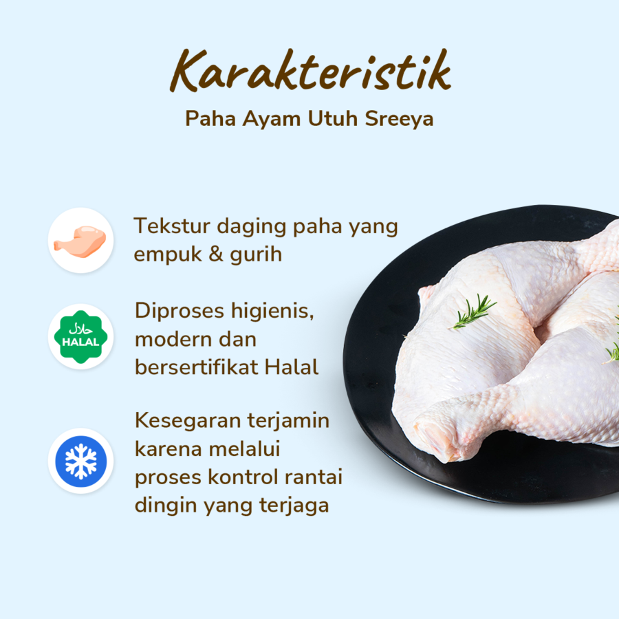 Paha Ayam Utuh Sreeya 450-550gram
