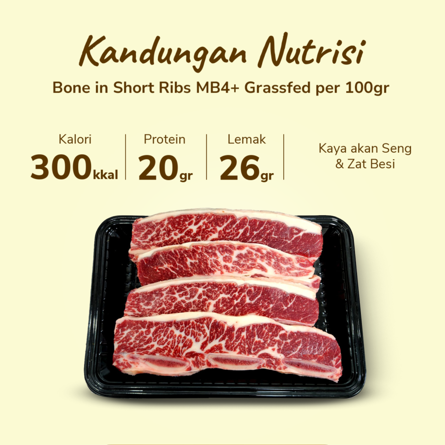 Bone in Short RIB MB4 Grassfed Meatboys x Astro Goods 300gram