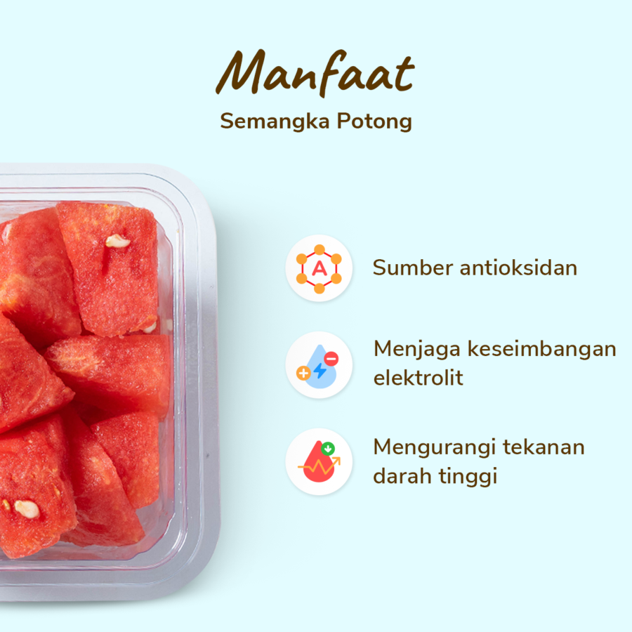 Buah Semangka Potong - Astro Farm 180gr - 200gr/pack 1pcs