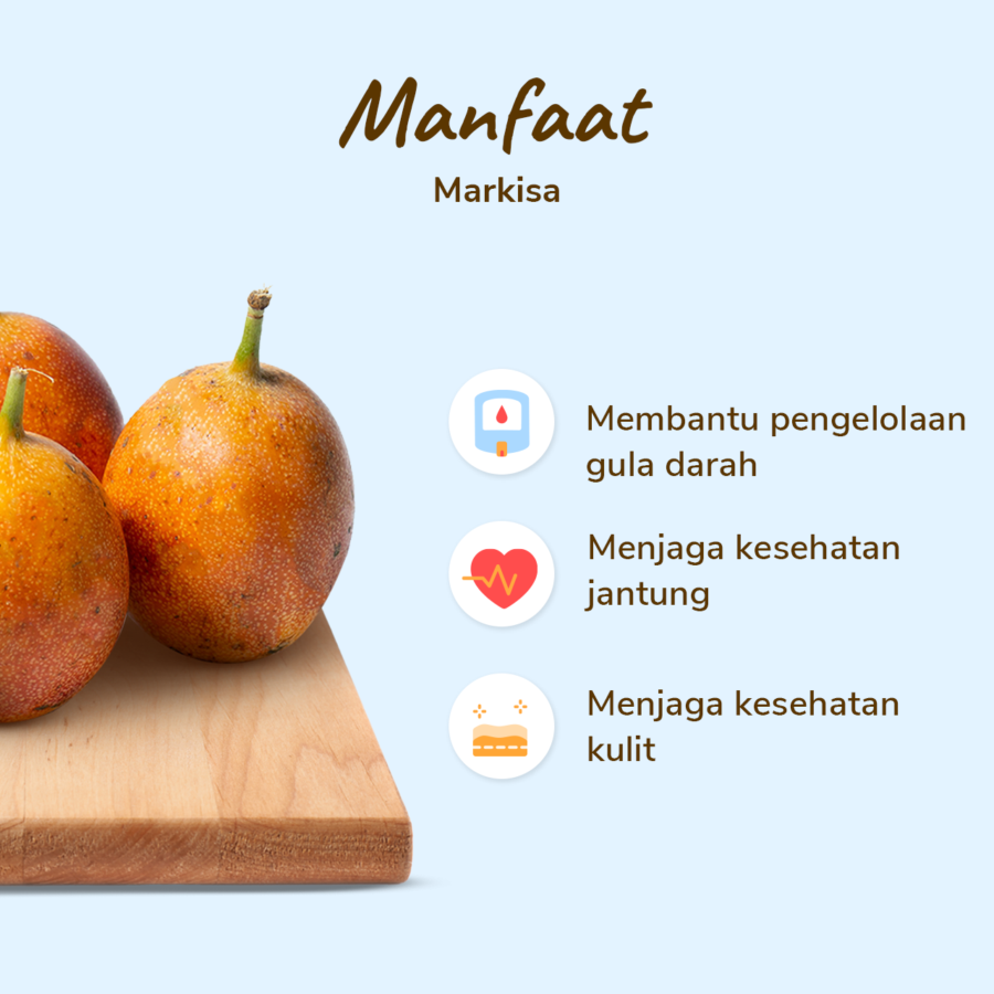 Buah Markisa 500gr-550gr, 4-6pcs/pack 1pcs