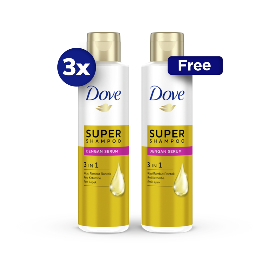 Buy 3 Dove 3in1 Super Shampoo Get Free Dove 3in1 Super Shampoo