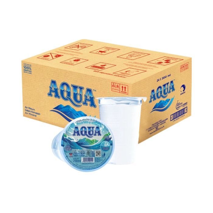 Aqua Mineral Water Cup 200ml x 48 pcs/Air Mineral Gelas