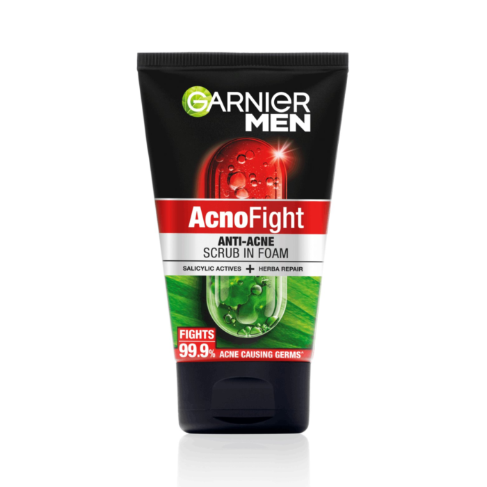 Garnier Men Face Wash Foam Acno Fight 12in1/Sabun Cuci Muka