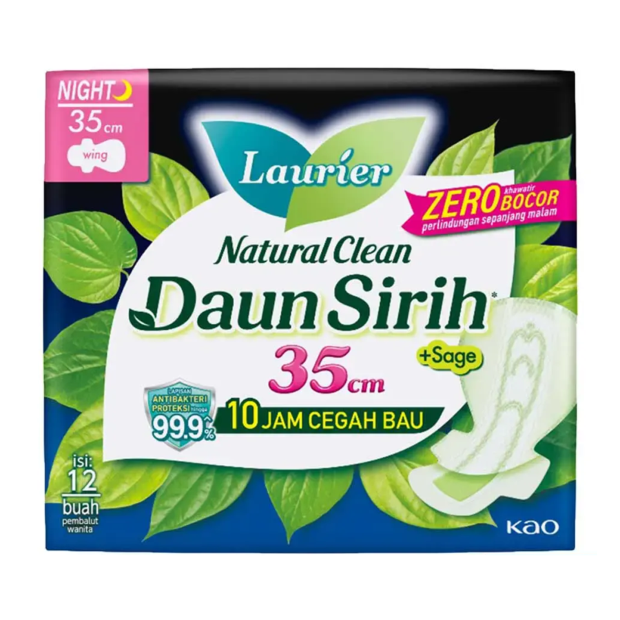Laurier Natural Clean Night Wing 35cm 12pcs 12pcs