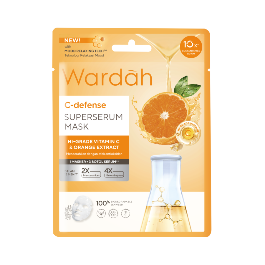 Wardah Nature Daily Sheet Mask Vitamin C Brightening Sachet 20ml 20ml