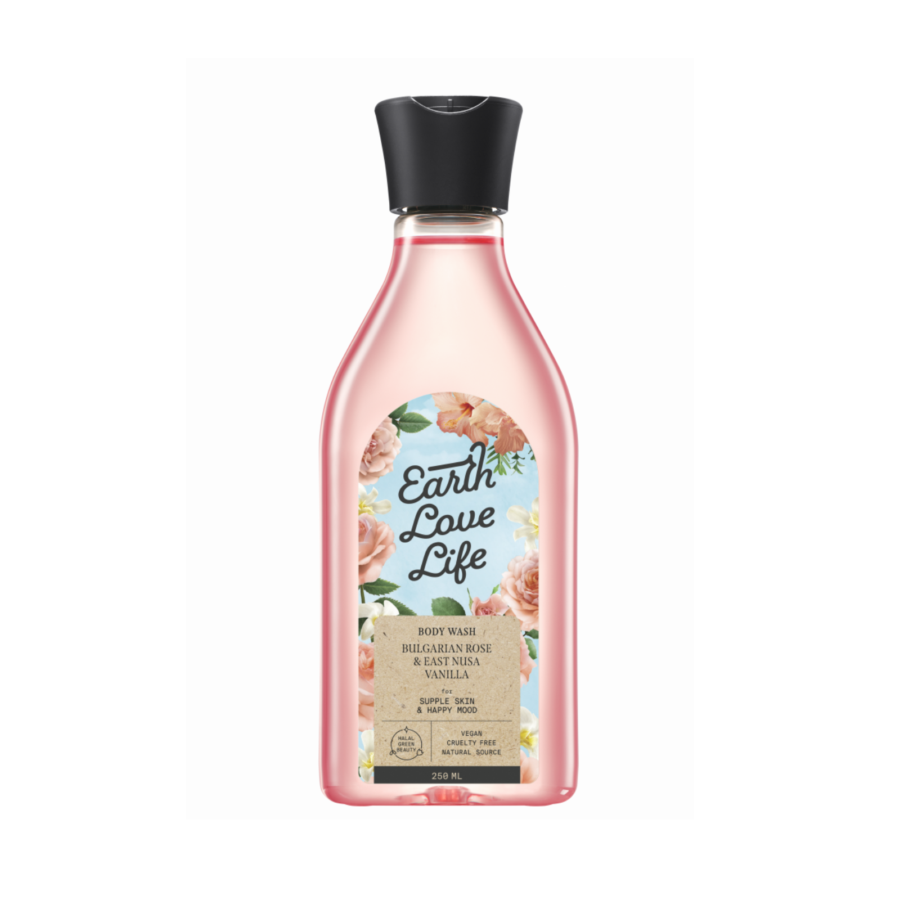 Earth Love Life Bulgarian Rose & East Nusa Vanilla Body Wash 250ml