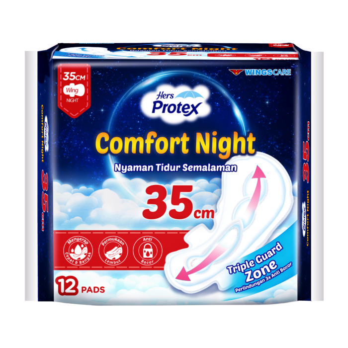 Hers Protex Comfort Night Wing 35cm Pembalut Kewanitaan