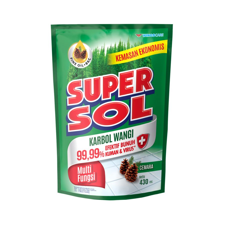 Supersol Pembersih Lantai Karbol Pine 430ml 430ml 430ml