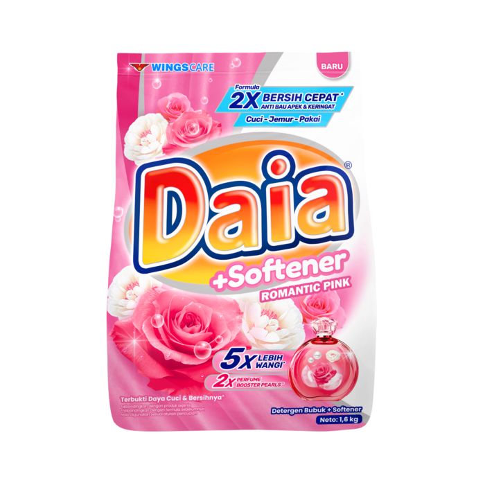 Daia Powder Detergent Romantic Pink/Deterjen Bubuk 1600gram